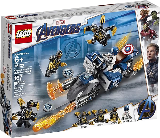 LEGO Marvel Avengers Captain America: Outriders Attack 76123 Building Kit (167 Pieces)