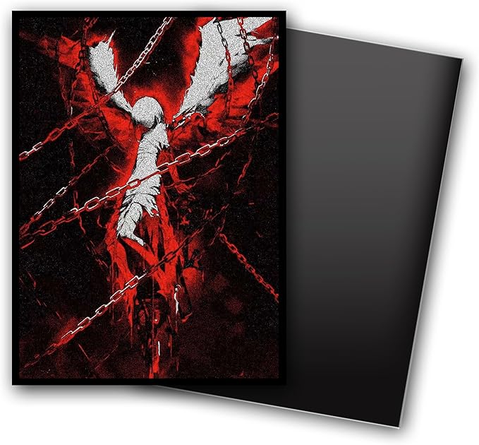 MTG Card Sleeves, Ultra Clear Front & Matte Finish Back, 100 Count Standard Size Matte Art Sleeve for Magic The Gathering (Angel)