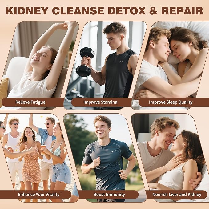 Kidney Tea Formula Ginseng Six Treasure Tea, Ginseng & Mulberry Herbal Tea, Kidney Cleanse Detox & Repair, Traditional Chinese Herbal Tea Bags, Five Treasures Teas For Men Women (60 Bags/1 Pack)