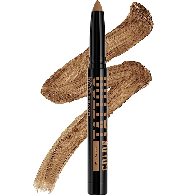 MAYBELLINE Color Tattoo Longwear Multi-Use 24HR Eye Shadow Stix, Rich, Long Lasting Eyeshadow, Eyeliner and Eye Primer Stick, I Am Cozy (Matte Taupe)