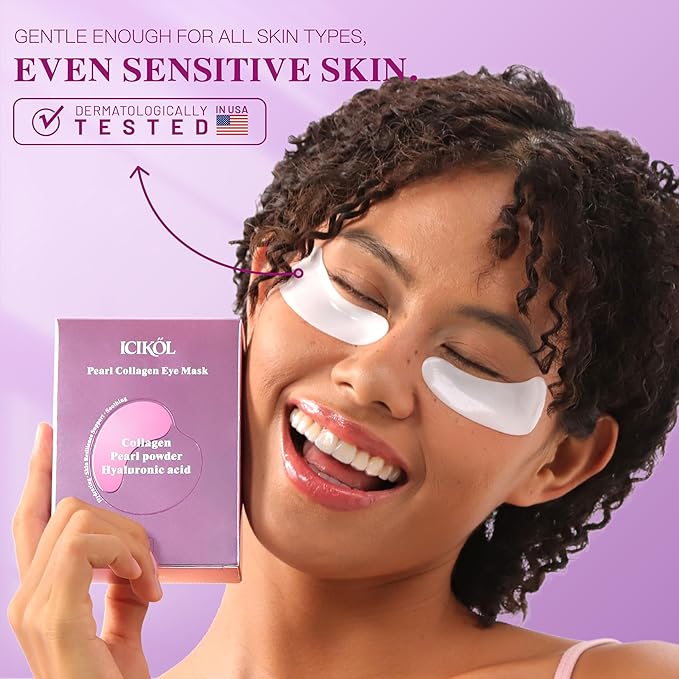 Hyaluronic Acid Collagen Under Eye Patches, Eye Mask for Puffy Eyes and Dark Circles, Deep Hydrating Eye Mask Patches for Eye Bags Treatment, Under-eye Skincare for All-day Moisture (24 pairs)