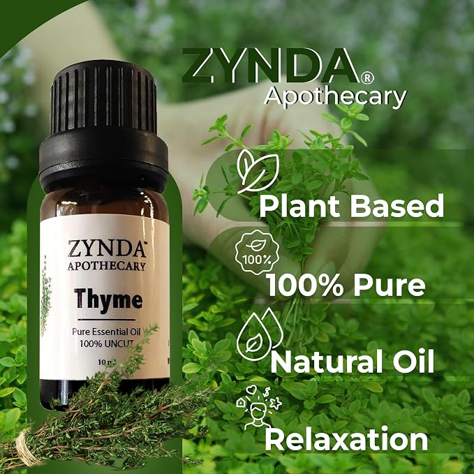 Thyme Essential Oil Pure and Natural, 100% Uncut Pure Essential Oil - 10ml