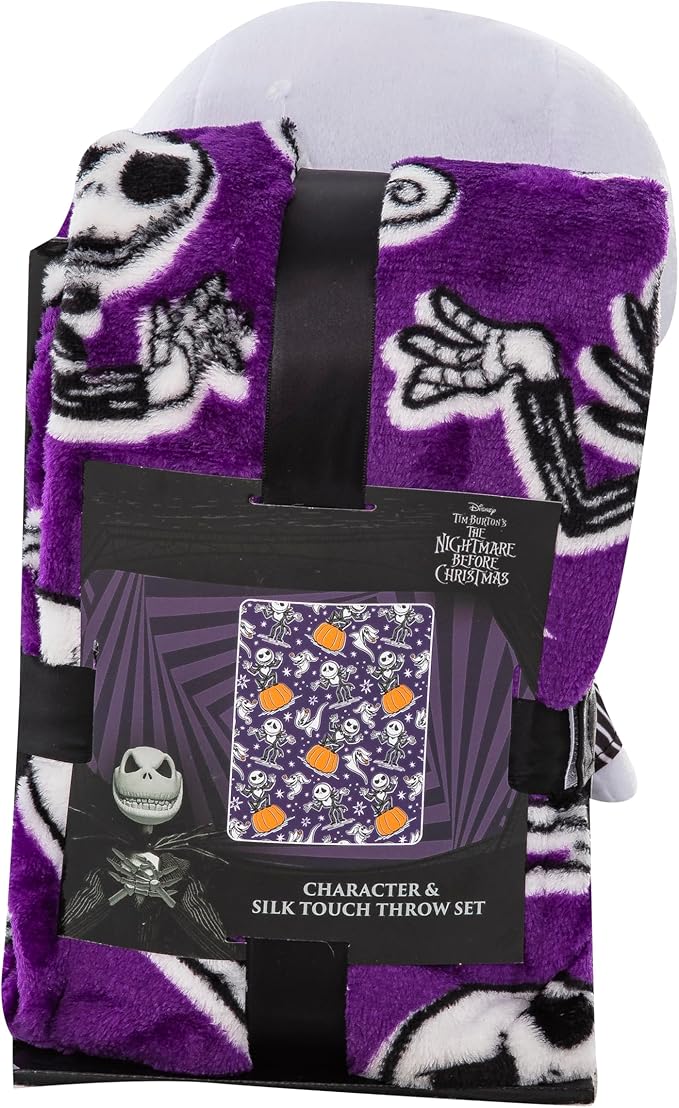 Northwest Nightmare Before Christmas Silk Touch with Hugger, Jack Smackdown, 50 x 40 inches