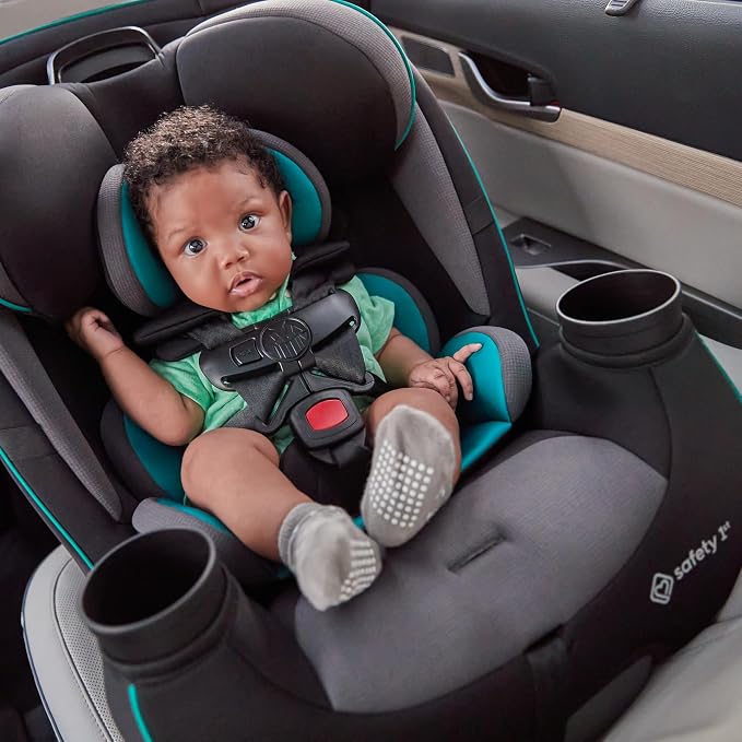 Safety 1st Grow and Go All-in-One Convertible Car Seat, Rear Facing, 5-40 lbs, Forward Facing (30–65 lbs), High Back Booster Seat 40-100 pounds, Green Gables