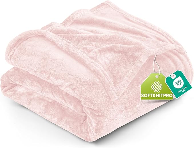 Utopia Bedding Ultra Soft Fleece Bed Blanket King Size Pink (90x102 Inches) | Microfiber Plush Warm Lightweight Breathable Cozy Blanket Anti-Static, All Season Use, Gift for Women and Men