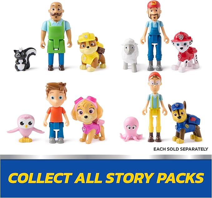 Paw Patrol Skye & Alex Porter Figure Pack with Lil Hootie Toy Figure, Kids Toys for Boys & Girls Ages 3 and Up