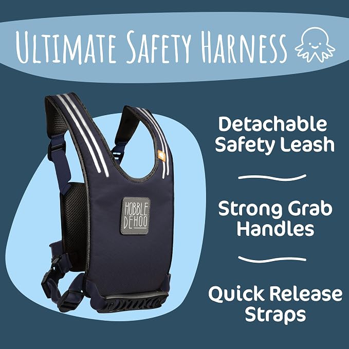 Hobble De Hoo XL Autism Safety Harness for Kids & Teens 7+ | Walking Safety Vest with Grab Handles & Reflective Strips