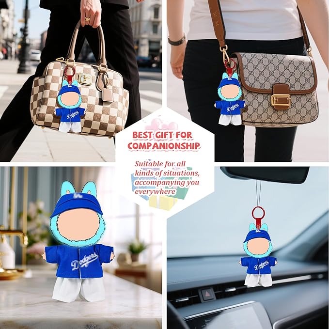 3 Piece 17cm Cool Doll Clothes and Accessories Set Stylish Hat Top Pants Outfit Edgy Doll Fashion Sets