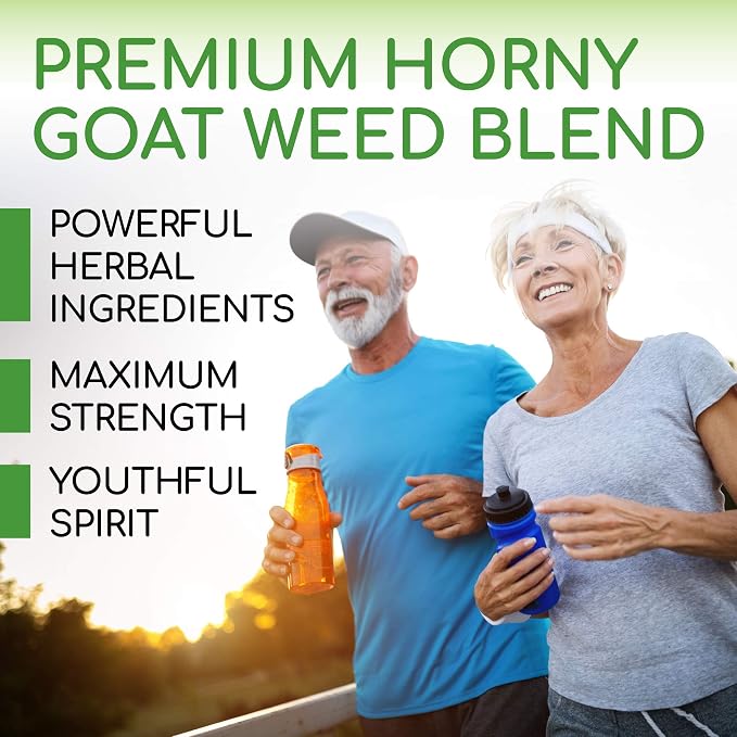 Horny Goat Weed Extract for Men and Women - Male Enhancing Supplement Stamina Herbal Pills - 120 Capsules