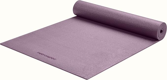 Retrospec Pismo Yoga Mat w/Nylon Strap for Men & Women - Non Slip Exercise Mat for Yoga, Pilates, Stretching, Floor & Fitness Workouts, .5mm Thick, Easy to Clean