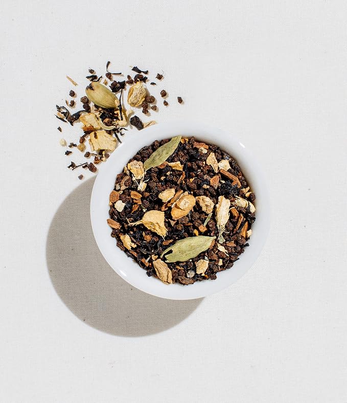Art of Tea Organic Talis Masala Chai Tea Bags 50 Count, Premium Assam Black Tea with Cardamom, Cinnamon & Ginger, Pyramid Sachets, Spiced Chai Tea for Chai Latte & Hot Tea