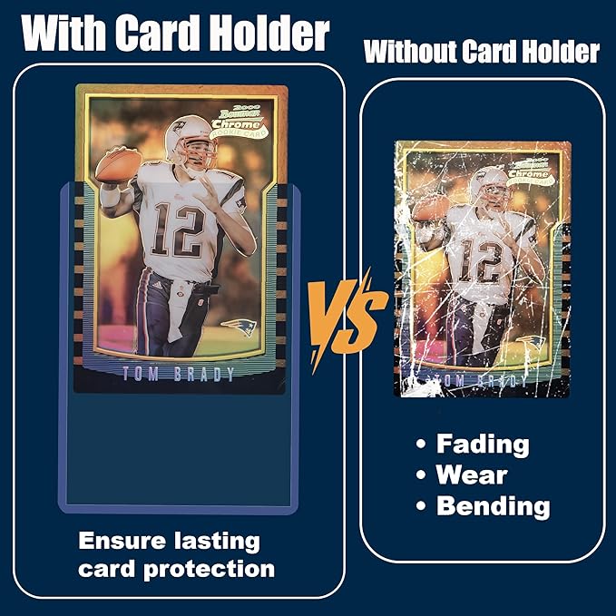 100 Hard Card Sleeves Card Toploaders for Protection for Baseball Football Premium Top Loaders for Cards, Ensuring Safety (100 Hard Sleeves)