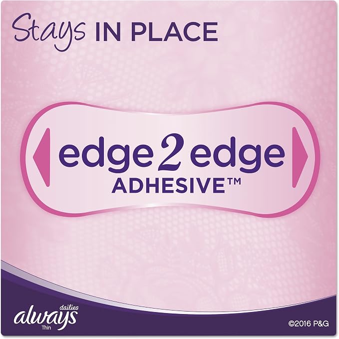 Always Thin Daily Panty Liners, Regular, 120/pack, 6 Packs/carton