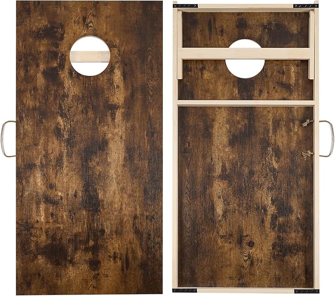 Sportdo 4x2 ft Solid Wood Cornhole Set with 8 Bean Bags, Regulation Size Cornhole Board Set for Adults, Cornhole Game Set for Tailgate Backyard Toss Games Indoor&Outdoor Activities