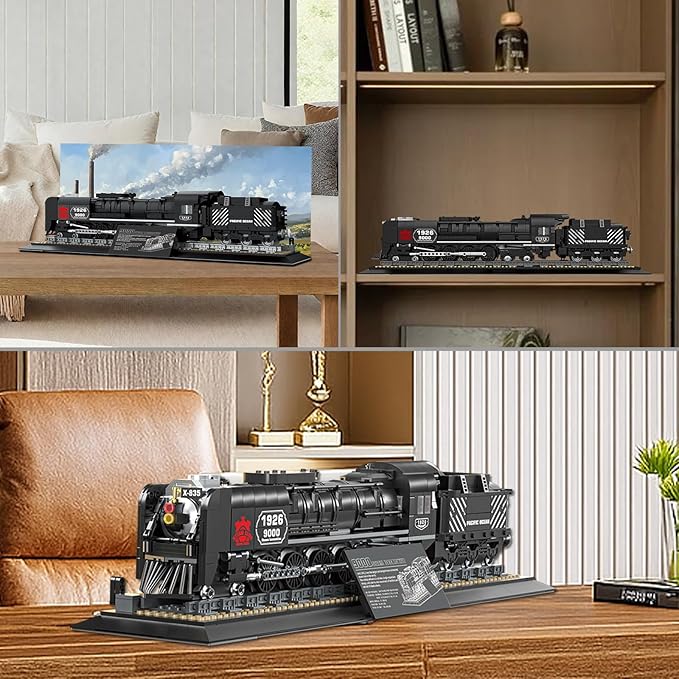 Steam Train Building Block 66801, Collectible Steam Locomotive Display Set, Classic Steam Train Model Toy, The Ultimate Gift Set for Adults 14+, 1546 PCS