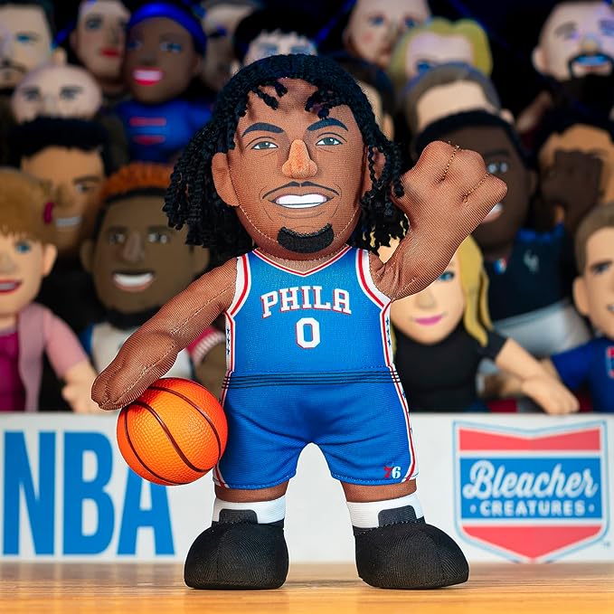 Bleacher Creatures Philadelphia 76ers Tyrese Maxey 10" Plush Figure- A Superstar for Play or Display