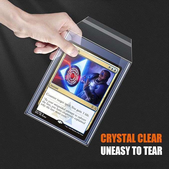 Top Loader Sleeves 100 Pack, Sleeves for Top Loaders Trading Card Ultra Protection for Pro Collector (100Pack)