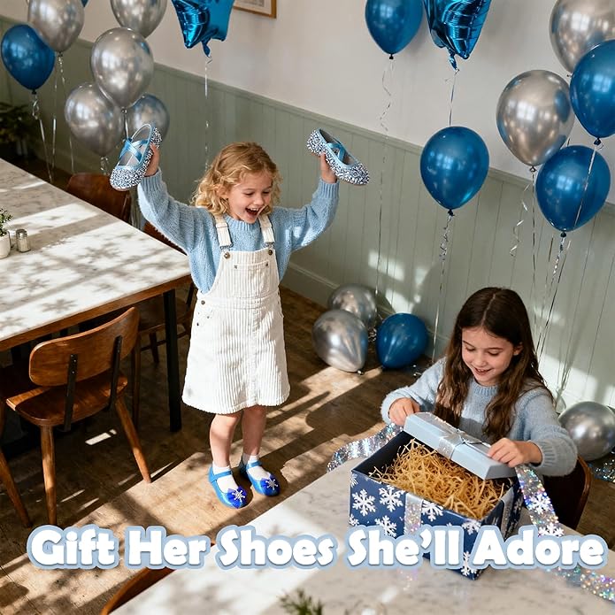 THEE BRON Mary Jane Ballet Flats - Girls' Dress Shoes with Hook & Loop Closure