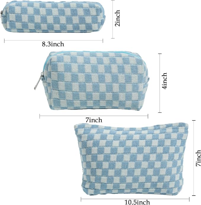 LYDZTION Makeup Bag Cosmetic Bag for Women,1Pcs Large Capacity Makeup Bags and 1Pcs Pencil Case Makeup Brushes Storage Bag Travel Toiletry Bag Organizer