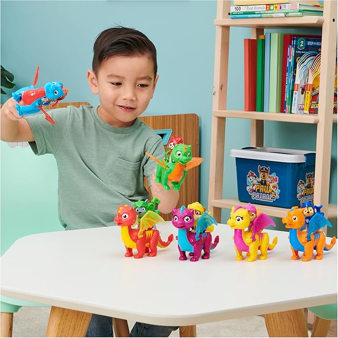 Paw Patrol, Rescue Knights Marshall and Dragon Jade Action Figures Set, Kids Toys for Ages 3 and up