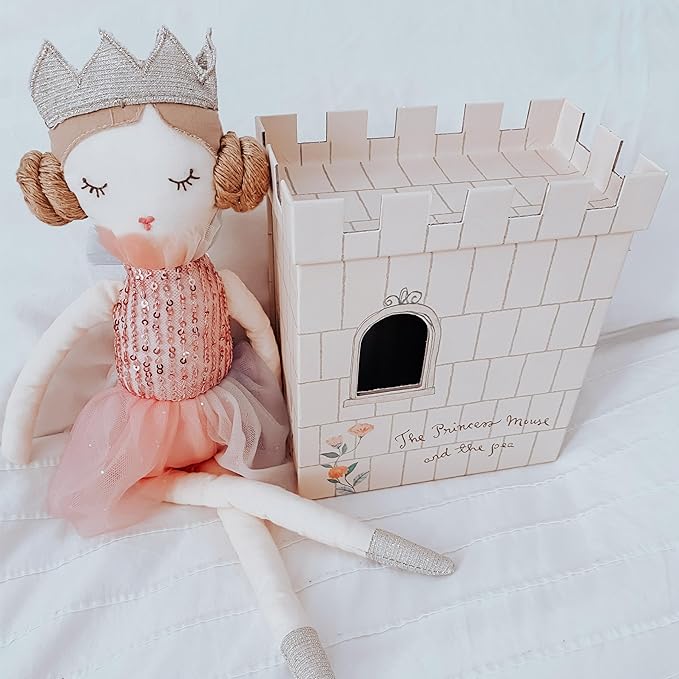 MON AMI Magali Rainbow Princess – 15”, Soft & Elegant Stuffed Plush Princess Doll for Kids of All Ages, Use as Toy or Room Décor