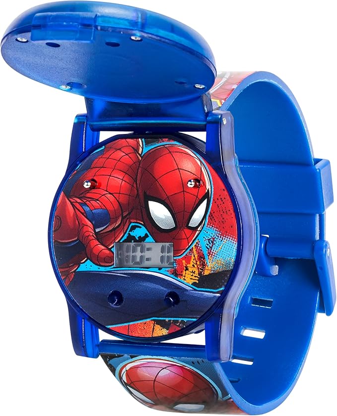 Marvel Spider-Man Kids Watches – Digital Display, Interactive Features, Adjustable Strap, Vibrant Spider-Man Graphics, Durable for Active Kids