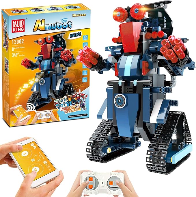 STEM Robot Toys for Kids, Science Building Block Kit for Boy and Girl, Educational Remote Control Toy with App Control for Learning for 8 9 10 11 12 13 Year Old Boys and Girls (Dark Blue)
