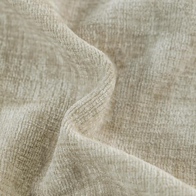 CaliTime Decorative Couch Throw Pillow Covers 26 X 26 Inches Light Taupe | Pack of 2, Cozy Chenille Cushion Cases for Sofa Bed Living Room Farmhouse Home