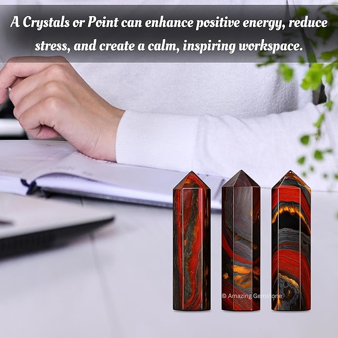 Amazing Gemstone Crystal Points Bulk Healing Crystals & Stones - Premium Single Terminated Healing Wand Point Bulk Crystals for Crafts, Crystal Grid, DIY Work