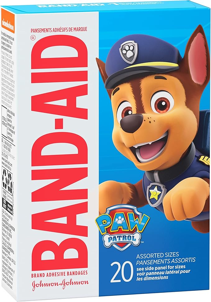 Band-Aid Adhesive Bandages, 20 ct (Pack of 2) | Nickelodeon PAW Patrol | First Aid | Assorted
