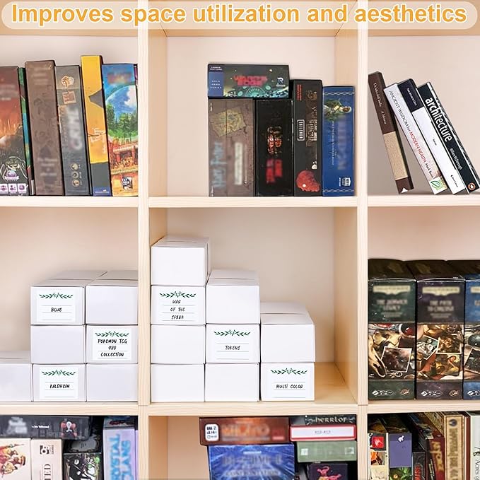 Trading Card Storage Box, 16 Pack Cardboard Card Organizer for Sports, Baseball, MTG & Game Cards – Horizontal Trading Card Storage Holds 12,000+ Cards