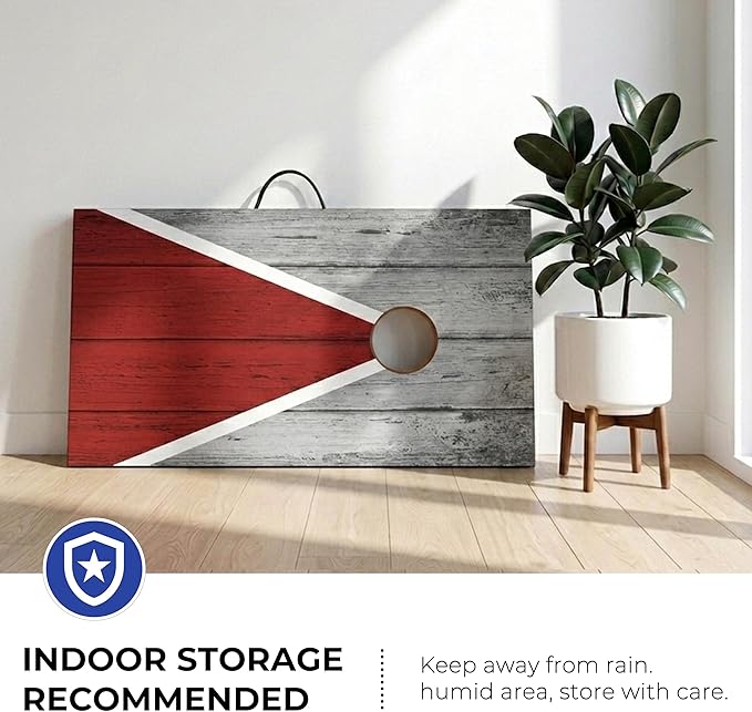Portable Cornhole Board Set - Premium MDF Wood Corn Hole Game with 8 Regulation Bean Bags, for Backyard, Camping, and Outdoor Tailgating - Choose 3x2' Tailgate or 4x2' Regulation Size