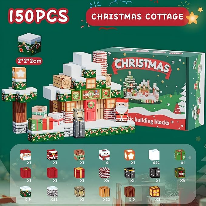 Magnetic Building Blocks 150 PCS, STEM Toys for Kids Ages 3-10, Educational Construction Set with Colorful Storage Box, Creative Learning Toys for Boys & Girls