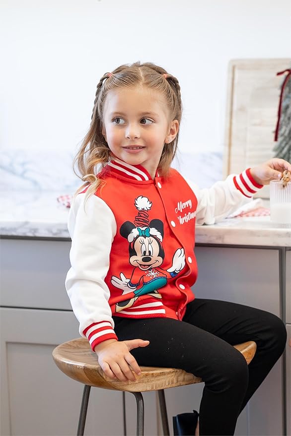 Disney Minnie Mickey Stitch Princess Frozen Marvel Jacket Lightweight Coat Button up Color Block Sweatshirt Sizes 2-14 Years