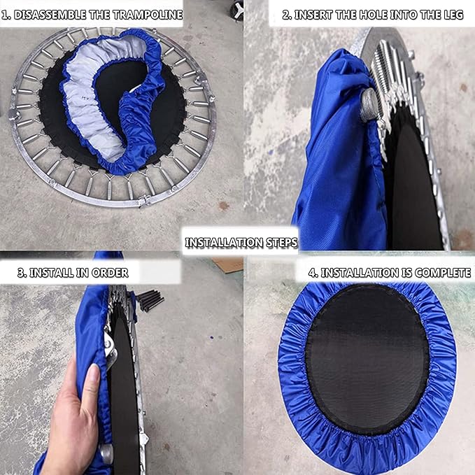 Mini Trampoline Spring Cover 36 Inch Small Trampoline Safety Pad for 6 Holes Round Trampoline Tear-Resistant Oxford Cloth Anti-Vibration Easy to Install Replacement, Multiple Color Options