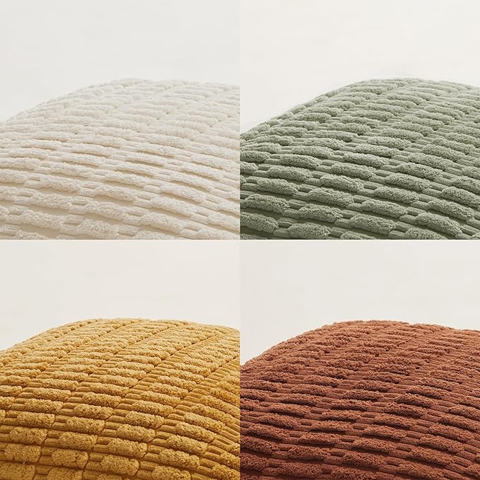 Fancy Homi 4 Packs Decorative Throw Pillow Covers for Living Room Couch Bed, Modern Farmhouse Boho Home Décor Accent Cushion Case, 24" x 12", Fall