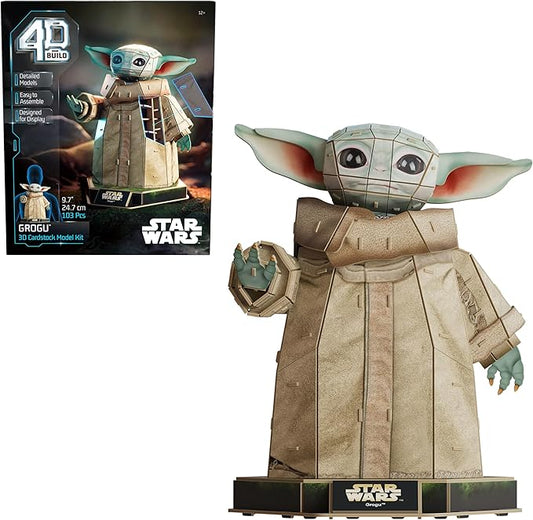 4D Build, Star Wars Grogu 3D Model Kit, Star Wars Collectibles & Desk Decor, Adult Puzzle, Building Toys, 103 Pieces, 3D Puzzles for Ages 12 & Up