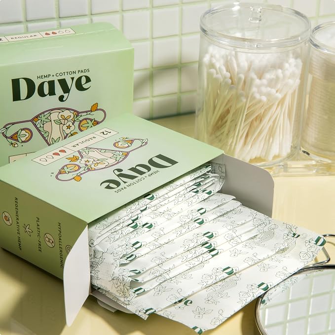 Daye Organic Hemp Fiber Menstrual Pads (Regular 48)
