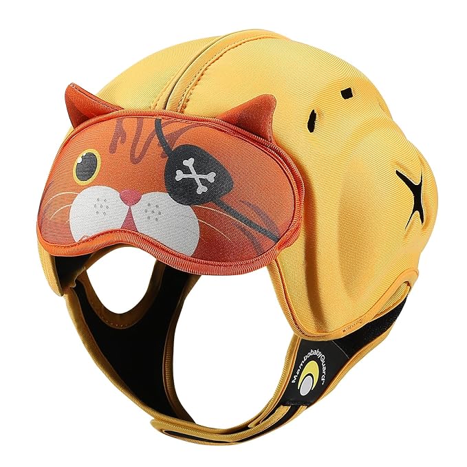 Baby Head Protector Baby Helmet for Crawling and Walking - No Bumps and Soft Safety Peak - Ultra Light and Adjustable Baby Head Protector Suitable for Babies 6-24 Months-Captain Kitty
