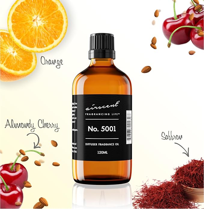 AirScent Bac. Rouge Inspired Diffuser Oil No. 5001 - Perfume Dupe - 30 mL | Premium Fragrance Oil for Ultrasonic and Waterless Diffusers and Crafting - 1 fl oz Glass Dropper Bottle