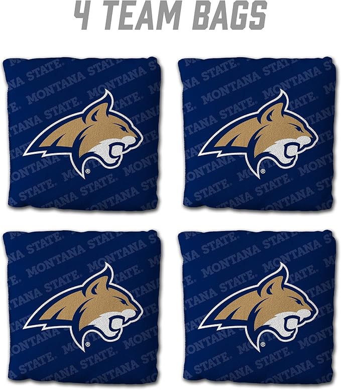 YouTheFan Officially-Licensed NCAA Set of 4 Cornhole Bags - All Weather Regulation 6” x 6” Size - 16oz Weight - Designed in USA
