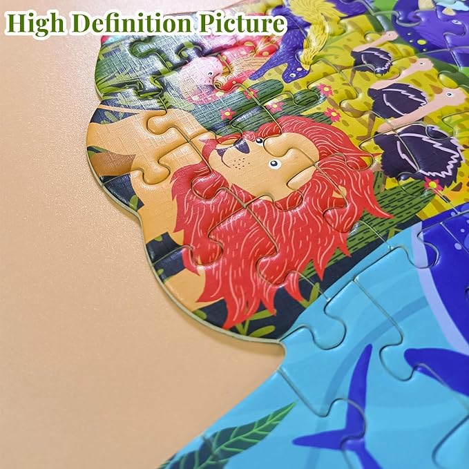 Puzzles for Kids Ages 4-8,8-10 and Adults, Dog Animal Shaped Jigsaw Puzzles for Wall Home Decor