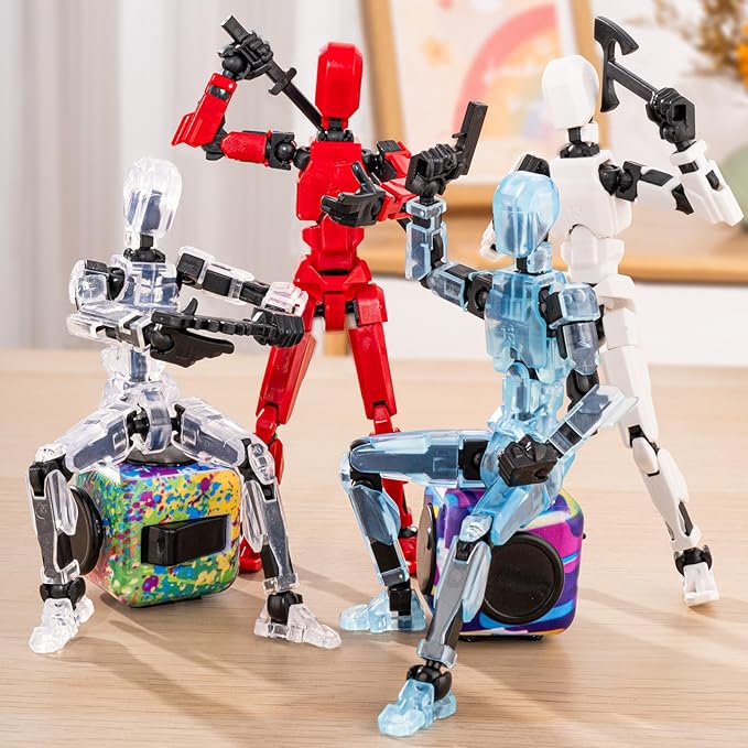 T13 Action Figure Set - 4PCS Titan 13 Action Figures - 3D Printed Toys - Fun and Educational