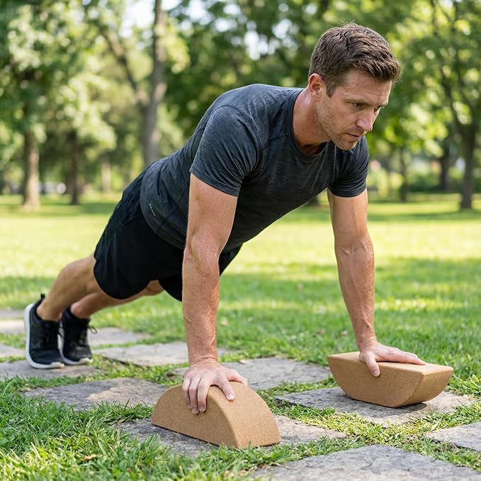 VOSAREA Cork Yoga Block High Density Yoga Brick for Balance Stretching Pilates Hot Meditation Non Slip Support for Core Workouts 9.44 X 3.93 X 3.34 in 1 Pack
