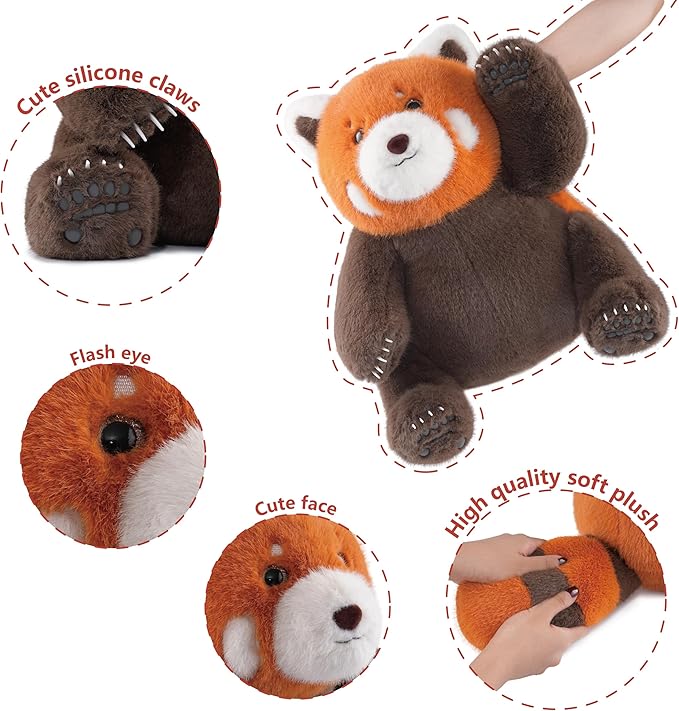 Niuniu Daddy 14" | 3.5 Pound Red Panda Weighted Stuffed Animal, Red Panda Pillowfort Plush Lap Animal Toys for Kids Adults Baby, Plushy Body Pillow for Sleep Hugging Present Birthday Christmas Holiday