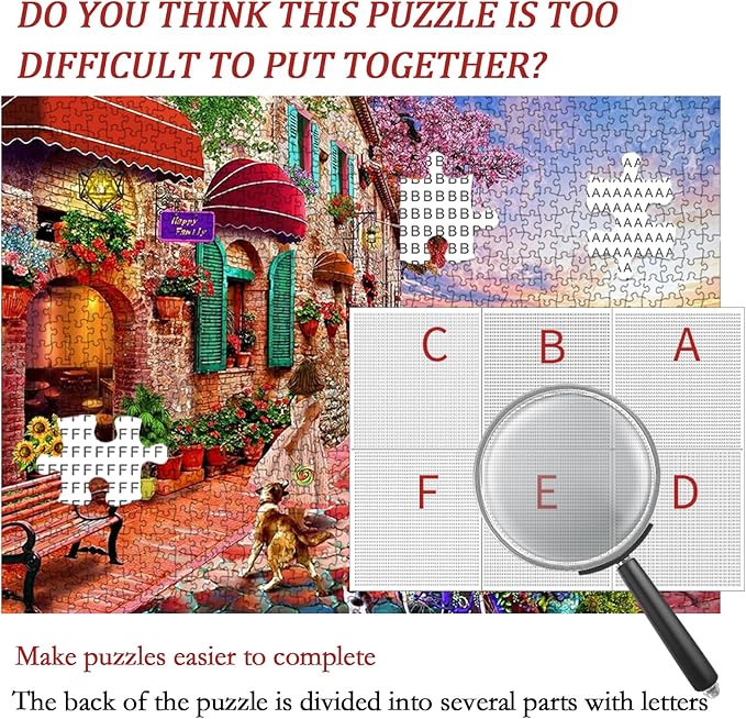 Jigsaw Puzzles for Adults 1000 Pieces Seafront Girl Puzzle Home Decor Birthday Gifts Toys for Girls Boys, Perfect for Family Game Night Finished Size 27" x 20"