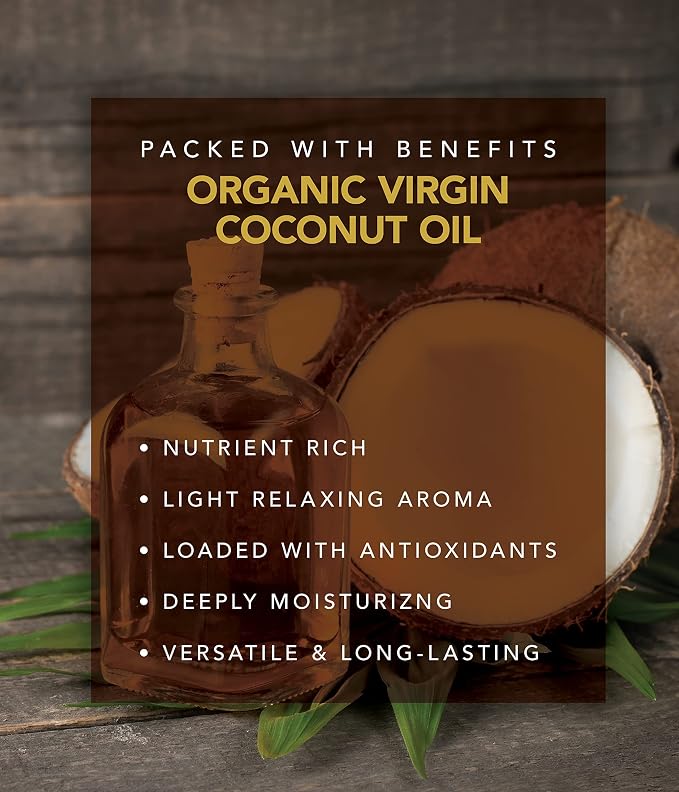 BIOTONE Truly Coconut Massage Oil with Organic Coconut Oil, Melts Away Tension and Promotes Deep Relaxation, Light, Versatile, Long-Lasting, Easy Wash-Out, Can Also Use as a Bodycare Oil