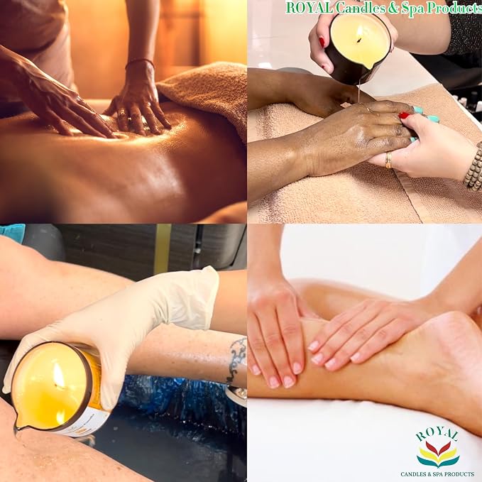 ROYAL Collagen Massage Oil candle, Body Massage Oil Candle, Candle Massage Oil, Collagen Massage Oil Candle, Aromatherapy candle, couple massage oil candle, 6 oz. with pouring spout - Red Wine Scent