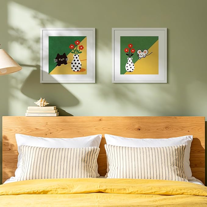 upsimples 16x16 Picture Frame, Display Pictures 12x12 with Mat or 16 x 16 Without, Wall Hanging Square Frames, White, 1 Pack