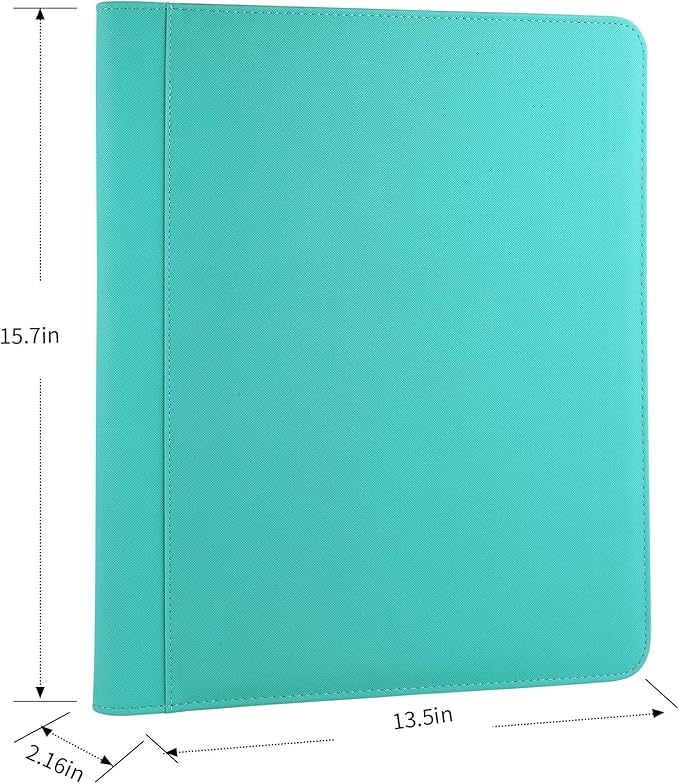 GERMUN Toploader Binder, Holds 324 Toploaders, 9 Pocket Top Loader Binders with Sleeves for 3 x 4'' Toploaders, Double-Sided Pocket Top Loader Storage Binder, Trading Card Binder - Diamond Lake Blue